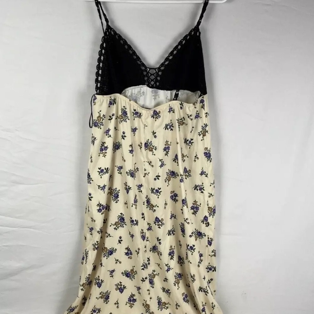 Zara crochet floral hippie dress